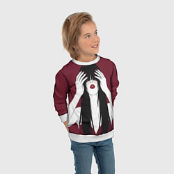 Свитшот детский Поп арт девушка с руками, цвет: 3D-белый — фото 2