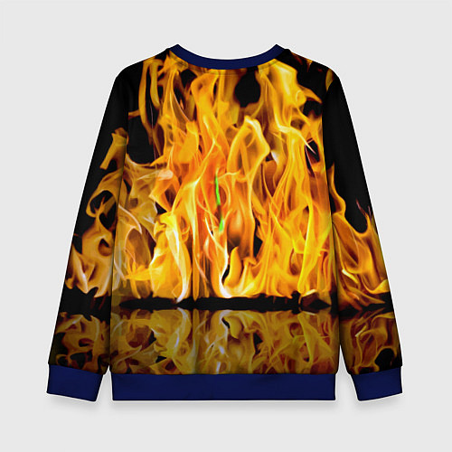 Детский свитшот Counter Strike - motto flame / 3D-Синий – фото 2