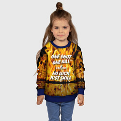 Свитшот детский Counter Strike - motto flame, цвет: 3D-синий — фото 2