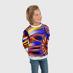 Свитшот детский Психоделика стекло, цвет: 3D-белый — фото 2
