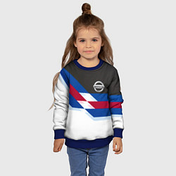 Свитшот детский Nissan geometry steel, цвет: 3D-синий — фото 2