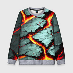 Детский свитшот Треснувший камень жёлтый