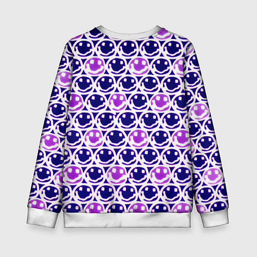 Детский свитшот Nirvana neon smile / 3D-Белый – фото 2