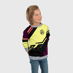 Свитшот детский Linkin park geometry steel, цвет: 3D-меланж — фото 2