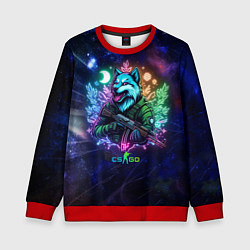 Свитшот детский Counter Strike - neon wolf, цвет: 3D-красный