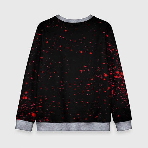 Детский свитшот Кровавый самурай и луна / 3D-Меланж – фото 2