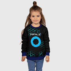 Свитшот детский Portal соты броня, цвет: 3D-синий — фото 2