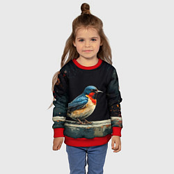 Свитшот детский Ласточка, цвет: 3D-красный — фото 2