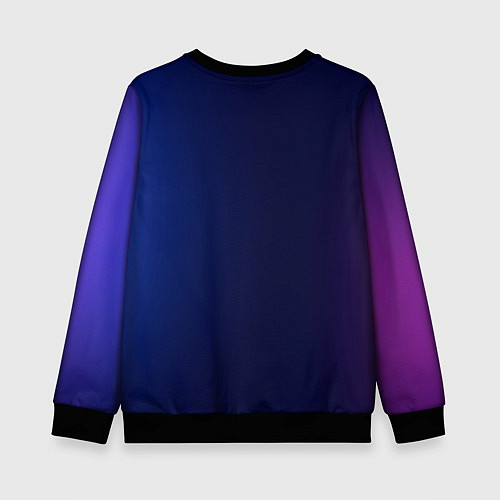 Детский свитшот Демон они неоновый / 3D-Черный – фото 2