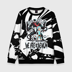 Свитшот детский Rick Sanchez - we are Venom meme, цвет: 3D-черный