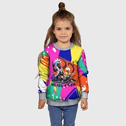 Свитшот детский Rick-Venom and Morty - rock group, цвет: 3D-меланж — фото 2