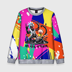 Свитшот детский Rick-Venom and Morty - rock group, цвет: 3D-меланж