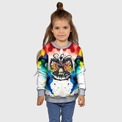 Свитшот детский Веном присмотрелся к Морти - ядовитая слизь, цвет: 3D-меланж — фото 2