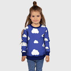 Свитшот детский Легкие облака, цвет: 3D-синий — фото 2