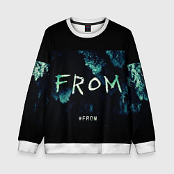 Свитшот детский Извне на фоне леса, цвет: 3D-белый