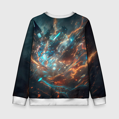 Детский свитшот Гарри Поттер - вихрь магии / 3D-Белый – фото 2