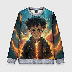 Свитшот детский Гарри Поттер магия, цвет: 3D-меланж