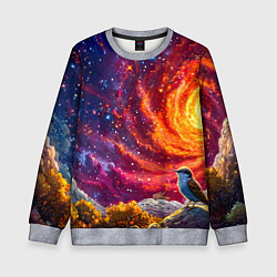 Свитшот детский Кукушка в космосе, цвет: 3D-меланж