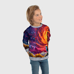 Свитшот детский Кукушка в космосе, цвет: 3D-меланж — фото 2