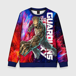Свитшот детский Guardians of the galaxy - Groot and Rocket, цвет: 3D-синий