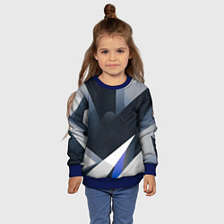Свитшот детский Абстракция город следующего века, цвет: 3D-синий — фото 2