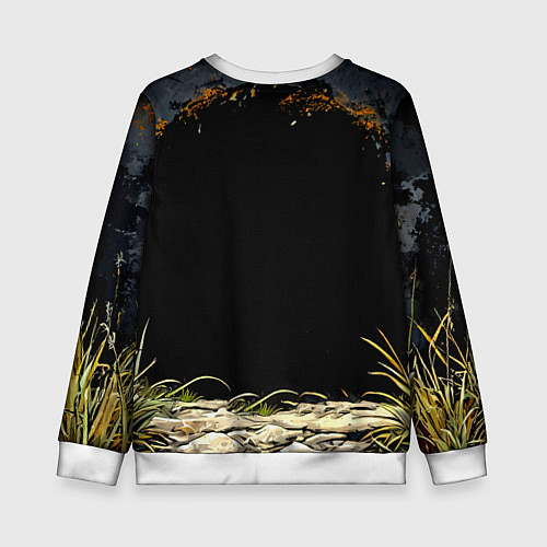 Детский свитшот Кенгуру на черном / 3D-Белый – фото 2