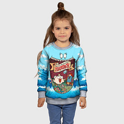Свитшот детский The marvelous misadventures of Flapjack, цвет: 3D-меланж — фото 2