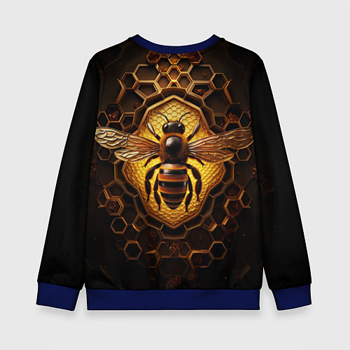 Детский свитшот Золотая пчела / 3D-Синий – фото 2