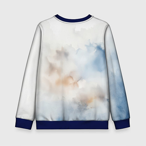 Детский свитшот Русский солдат и синий герб РФ / 3D-Синий – фото 2