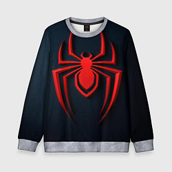 Свитшот детский Человек паук - логотип, цвет: 3D-меланж