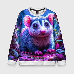 Свитшот детский Малыш опоссум, цвет: 3D-белый