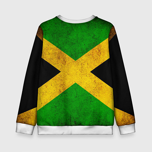 Детский свитшот Jamaica flag / 3D-Белый – фото 2