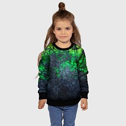 Свитшот детский Абстракция - acid web, цвет: 3D-черный — фото 2