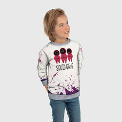 Свитшот детский Играй в кальмара, цвет: 3D-меланж — фото 2