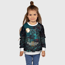 Свитшот детский Kingdom Come Deliverance 2 котенок рыцарь, цвет: 3D-белый — фото 2