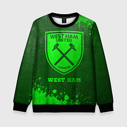 Свитшот детский West Ham - green gradient, цвет: 3D-черный