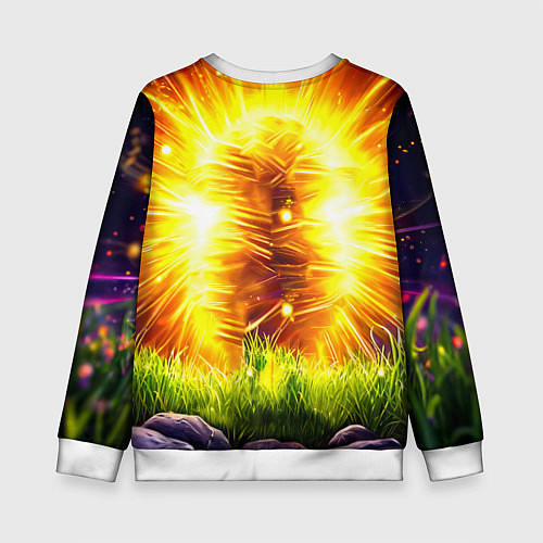 Детский свитшот Овечка в ярких лучах / 3D-Белый – фото 2