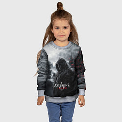 Свитшот детский Assassins Creed охотник в горах, цвет: 3D-меланж — фото 2