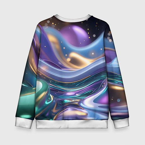 Детский свитшот Космическая краска / 3D-Белый – фото 2