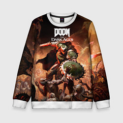 Свитшот детский Doom slayer Doom the dark ages, цвет: 3D-белый