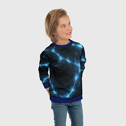 Свитшот детский Синий свет из черной плиты, цвет: 3D-синий — фото 2