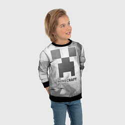 Свитшот детский Minecraft - white gradient, цвет: 3D-черный — фото 2