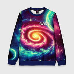 Детский свитшот Spiral galaxy - neon glow