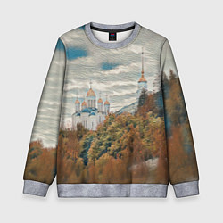 Свитшот детский Храм на горе, цвет: 3D-меланж