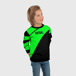 Свитшот детский Football чёрно-зелёный, цвет: 3D-черный — фото 2