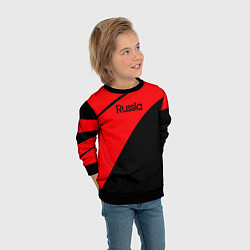 Свитшот детский Russia красно-чёрный, цвет: 3D-черный — фото 2