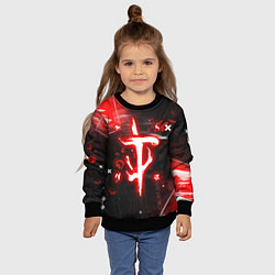 Свитшот детский Doom - неоновый, цвет: 3D-черный — фото 2