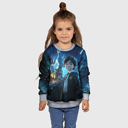 Свитшот детский Гарри Поттер и сова, цвет: 3D-меланж — фото 2