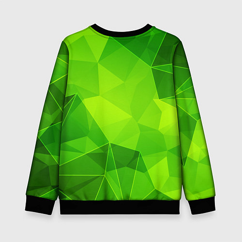 Детский свитшот Assassins Creed green poly / 3D-Черный – фото 2