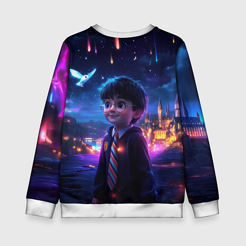 Детский свитшот Гарри Поттер и волшебное небо / 3D-Белый – фото 2